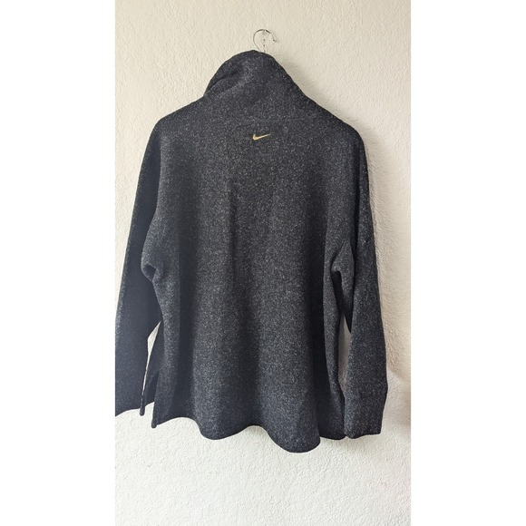 Nike Women's Gray Marl Textured Cowl Neck Pullover Sweatshirt Size L - Picture 2 of 7